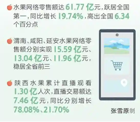陕西水果网络零售额跃居全国首位
