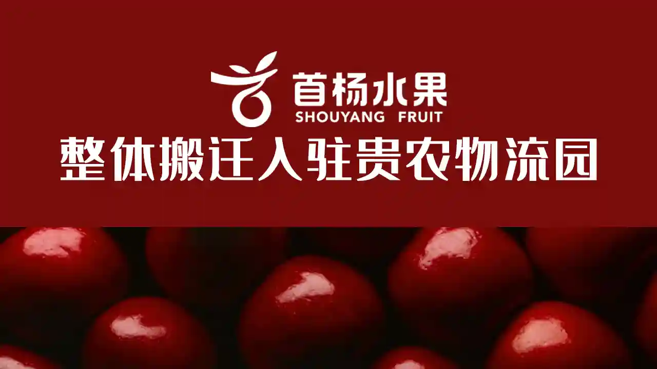 首杨水果携50余家合作伙伴、供应商强势入驻贵农物流园