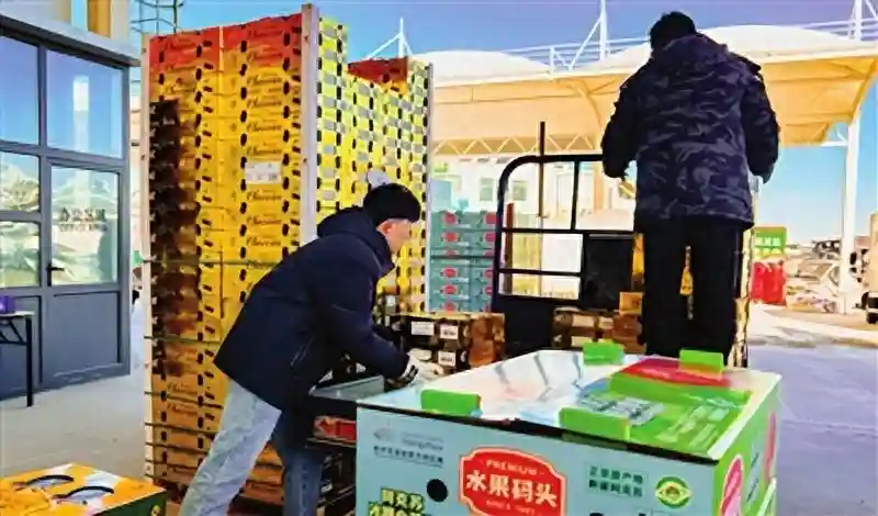 天津最大果蔬批发市场进入“春节模式” 水果店进货量达到平时两倍