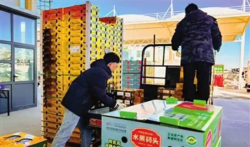 天津最大果蔬批发市场进入“春节模式” 水果店进货量达到平时两倍