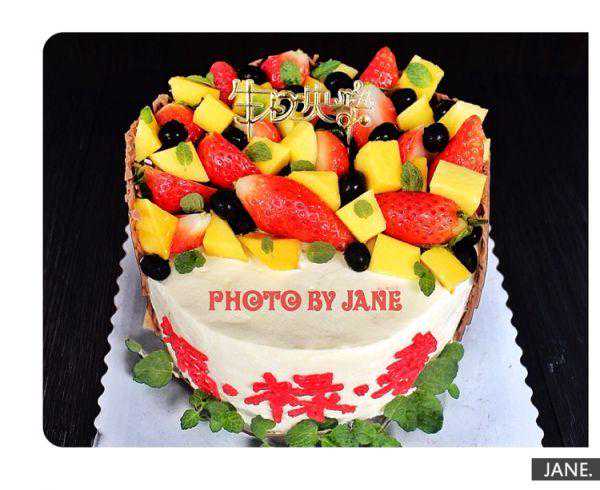 祝寿水果蛋糕(竖卷)